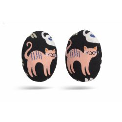   Rózsaszín cicás kézmelegítő zsebpárna búzával és kölessel töltve (kettő a két zsebbe - a kettő ára ennyi)