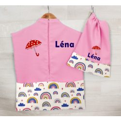   Ovis zsák és torna zsák bármilyen névvel és/vagy jellel   /rózsaszín+szivárványos/  AJÁNDÉK SZERETETKÜLDŐVEL