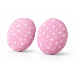 Rózsaszín alapon fehér csillagos kézmelegítő zsebpárna búzával és kölessel töltve (kettő a két zsebbe - a kettő ára ennyi)