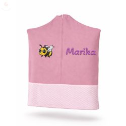   Rózsaszín, rombuszmintás ovis zsák kislánynak egyedi névvel és jellel