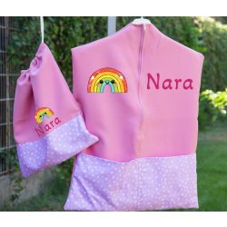   Ovis zsák és torna zsák bármilyen névvel és/vagy jellel   /rózsaszín+csillagos/  AJÁNDÉK SZERETETKÜLDŐVEL