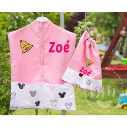   Ovis zsák és torna zsák bármilyen névvel és jellel,  neves oviszsák   /rózsaszín+egeres1/  AJÁNDÉK SZERETETKÜLDŐVEL