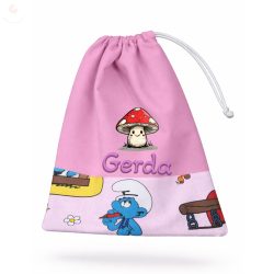 Tornazsák EGYEDI NÉVVEL ÉS JELLEL (rózsaszín + törpikés)