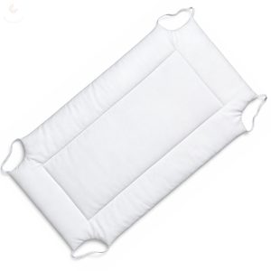 Ovis pamut derékalj sarkán gumival óvodai fektetőre (fehér, bélelt, körbetűzött)