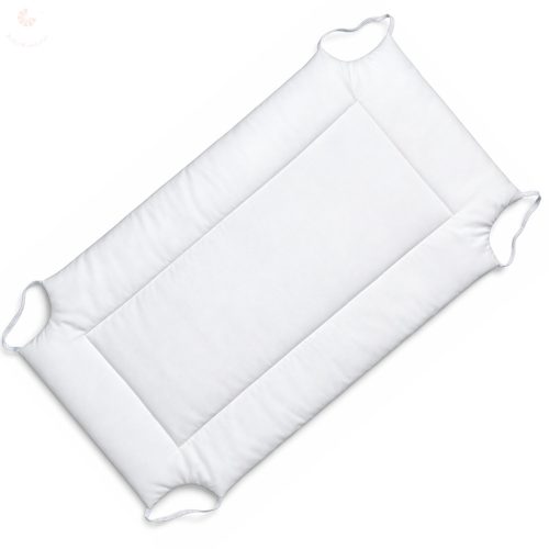 Óvodai pamut derékalj sarkán gumival óvodai fektetőre (fehér, bélelt, körbetűzött)