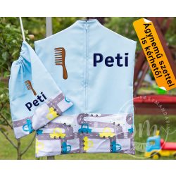   Ovis zsák és torna zsák bármilyen névvel és jellel,  neves oviszsák   /kék+autópálya/  AJÁNDÉK SZERETETKÜLDŐVEL