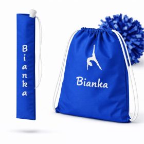 Mazsorett bottartó és pompom táska szett