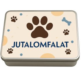Jutalomfalat-tartó fémdoboz